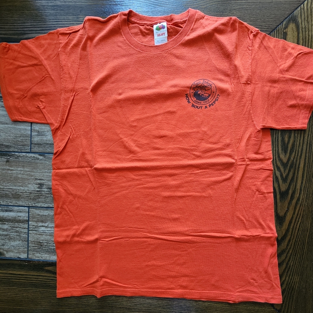 Vintage Taco John's Orange T-shirt, 100% Cotton, XL